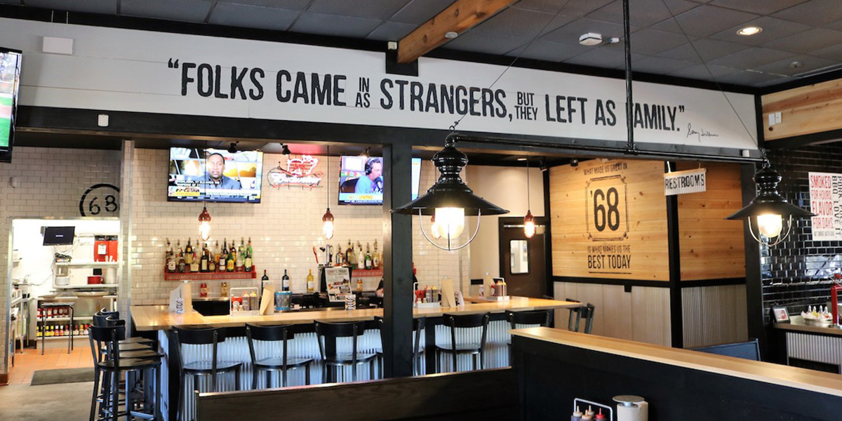 interior bar and seating